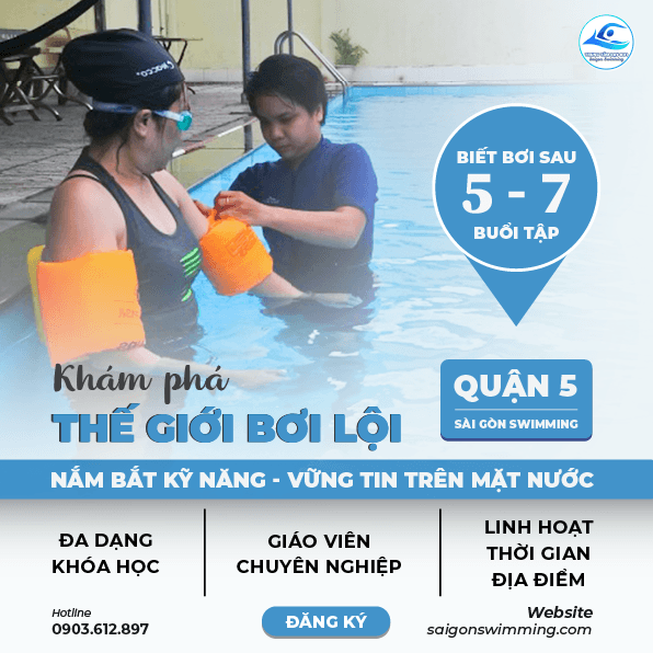 Học bơi ở Quận 5 - Cam kết biết bơi 100% sau khi kết thúc khoá học